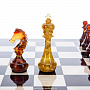 Шахматный ларец с янтарными фигурами "Европа" 49х49 см, фотография 5. Интернет-магазин ЛАВКА ПОДАРКОВ
