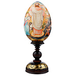 Деревянное пасхальное яйцо на подставке "Воскресение Христово"