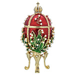 0026399 Традиции ФАБЕРЖЕ ЯЙЦО  пасх. "Ландыш" средн.с короной РС-1409-05