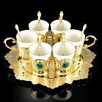 0022203/ФРЛ Златоуст НАБОР КОФЕЙНЫЙ:6персон+Блюдо