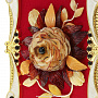 Настольное янтарное панно "Открытка с цветами" 21х17 см, фотография 4. Интернет-магазин ЛАВКА ПОДАРКОВ