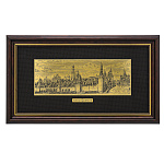 Офорт черно-белый "Кремль. Васильевский спуск" 21х40 см