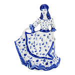 11449/коб Гжель Колокольчик "Кокетка" 16см Авт. Тарыгин М. В.