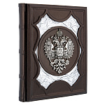 0068866 КНИГА  "КРЕМЛЬ" с сер. гербом, нат. кожа 31,5*25,5*4 см