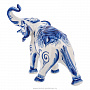 Скульптура "Слон". Гжель, фотография 3. Интернет-магазин ЛАВКА ПОДАРКОВ