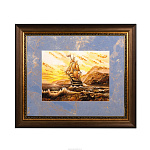 Картина янтарная "Шторм" (70х60 см)