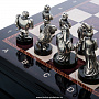 Шахматный ларец с металлическими фигурами "Европа" 48х48 см, фотография 3. Интернет-магазин ЛАВКА ПОДАРКОВ