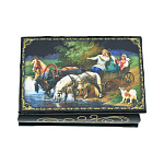 201244 Шкатулка  Русские мотивы "ТРОЙКА" 9*6*4 см 