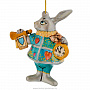 Елочная игрушка "Кролик с горном", фотография 3. Интернет-магазин ЛАВКА ПОДАРКОВ