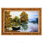 Картина янтарная "Пейзаж" 15х24 см