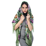 0074855 /2021-9 125*125см ПЛАТОК ППс "ЦАРСКИЙ ДВОРИК" шерсть100%,бахрома-шелк 