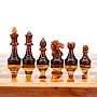 Шахматы с инкрустацией и фигурами из янтаря 28х28 см, фотография 4. Интернет-магазин ЛАВКА ПОДАРКОВ