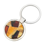 202854 Янтарь БРЕЛОК, янтарная мозаика