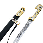 0062442 Оружие сувенирное ШАШКА  "Восточная" (ножны металл-кожа)