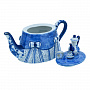 Чайник коллекционный "Стол". Гжель, фотография 1. Интернет-магазин ЛАВКА ПОДАРКОВ