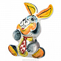 Статуэтка "Кролик дипломат". Гжель в цвете, фотография 3. Интернет-магазин ЛАВКА ПОДАРКОВ
