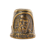 0029832 Сувенир НАПЕРСТОК ЛЕВ ТОЛСТОЙ  2*3см