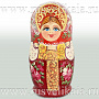 7134-5м-18см Матрешка "Русский сарафан"  5мест 18см, фотография 2. Интернет-магазин ЛАВКА ПОДАРКОВ