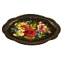Поднос с авторской росписью "Цветы" 33х23 см, фотография 3. Интернет-магазин ЛАВКА ПОДАРКОВ