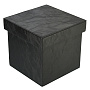 Подарочная упаковка из экокожи черная 17х17х17,5 см, фотография 1. Интернет-магазин ЛАВКА ПОДАРКОВ