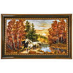 0073590-82*52см Картина янтарная крошка "ПЕЙЗАЖ" (70*40см внут.раз.)