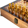 Шахматы с янтарными фигурами "Каре" 32х32 см, фотография 3. Интернет-магазин ЛАВКА ПОДАРКОВ