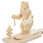Богородская деревянная игрушка "Медведь-лыжник", фотография 3. Интернет-магазин ЛАВКА ПОДАРКОВ