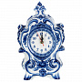 Часы настольные "Торжественные". Гжель, фотография 4. Интернет-магазин ЛАВКА ПОДАРКОВ