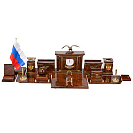 Настольный письменный набор из обсидиана "Орел"
