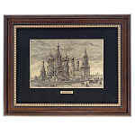 /30*40см Офорт черно-белый "Старая Москва. Общий вид Кремля"