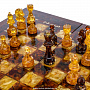 Шахматы с инкрустацией и фигурами из янтаря, фотография 4. Интернет-магазин ЛАВКА ПОДАРКОВ