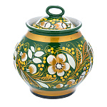 0070616  Хохлома САХАРНИЦА "ЛАНДЫШИ" фарфор