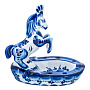 Пепельница "Конь". Гжель, фотография 7. Интернет-магазин ЛАВКА ПОДАРКОВ