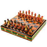 0021007 Хохлома Набор шахматы, шашки, карты, донимо "На досуге" 5 предм.(в/кат.) 3577