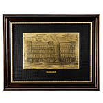 Офорт черно-белый "Лубянская площадь. Москва" 30х40 см