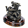Статуэтка из бронзы и янтаря "Деловой китайский дракон", фотография 4. Интернет-магазин ЛАВКА ПОДАРКОВ
