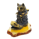 0045816/1876 Сувенир Котик в башмаке  Сувенир (белый)