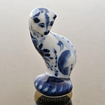 0016890 Гжель Скульптура "Кошка" 