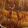 Картина янтарная "Олени в лесу" 60х80 см, фотография 2. Интернет-магазин ЛАВКА ПОДАРКОВ