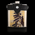 /март Златоуст ФЛЯЖКА В КОЖАНОМ ЧЕХЛЕ "МАРТ"  2568