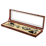 Подарочный набор с кинжалом и рожками для вина "Ирбис"