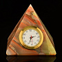 Часы настольные из оникса "Пирамида 1", фотография 2. Интернет-магазин ЛАВКА ПОДАРКОВ