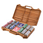 Покерный набор в резном чемоданчике из ясеня "Арабеска-4", фотография 5. Интернет-магазин ЛАВКА ПОДАРКОВ