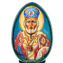 Деревянное пасхальное яйцо на подставке "Николай Чудотворец. Хождение по водам", фотография 3. Интернет-магазин ЛАВКА ПОДАРКОВ