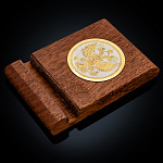 0080845 Златоуст ПОДСТАВКА ДЛЯ ТЕЛЕФОНА "ГЕРБ РФ" в ПУ