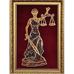 0024604 Янтарь КАРТИНА-ПАННО "Весы" 50*27см в раме
