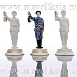 0030490/зол Скульптура "ФОНАРЩИК" в золоте 14см