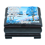 Шкатулка из натурального камня "Зима"