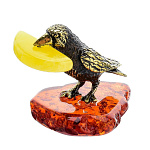 0049737/258 Птица Ворона с сыром Сувенир (коньячный)