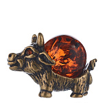 0055906/2-166 Янтарный сувенир СИМВОЛ ГОДА 2021г  БЫЧОК